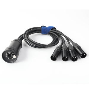新设计网络转换器DMX RJ45 CAT6母对4 3针XLR公连接器电缆音频适配器信号扩展器分离器 - Product Image 2