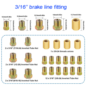 Jeep otomatik fren hatları bağlantı parçaları 3/16 \ "boru çelik kauçuk nokta sertifikalı ters çift alevlendi 2 bağlantı sendikaları ile biter - Product Image 3