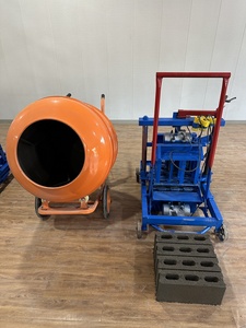 Piccolo mixer multifunzione acquistato da clienti africani abbinato a macchinari per la produzione di mattoni multifunzionali semiautomatici - Product Image 6