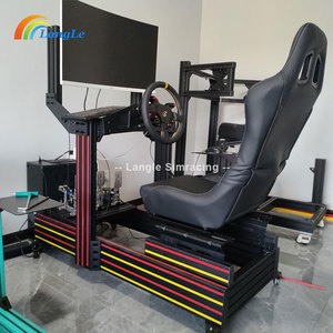 Fórmula de instalación simple, simulación de coche de carreras, soporte de asiento de cabina, teclado, freno de mano, simulador de juego de conducción