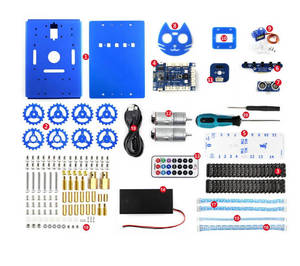KitiBot-MG-T (EN) Starter Robot <strong>Building</strong> Kit with Mega2560 Controller Board for Kids Graphical <strong>Programming</strong> Tracked Version - Product Image 6