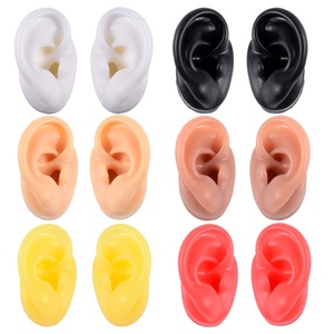 Yumuşak silikon 1:1 kulak insan kulak modeli dövme Piercing uygulama gösterisi küpe araçları takı kulak çiviler ekran - Product Image 1