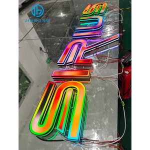 Высококачественный программируемый светодиодный знак RGB 3d буквенный знак, лазерная резка, металлический принтер из нержавеющей стали, светодиодная вывеска, оптовая продажа - Product Image 4
