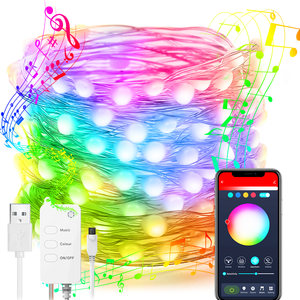 Luz inteligente de inserción directa para interiores RGB iridiscente 20 metros 200LED 2,4G Control remoto por infrarrojos