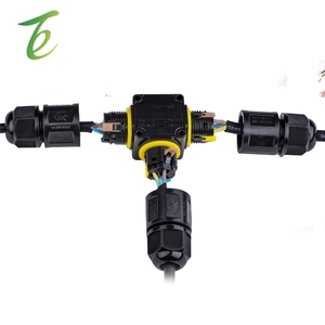 Conector impermeable tipo T IP68, una entrada y dos salidas, conector rápido de tres vías M20, cable de iluminación e iluminación - Product Image 2