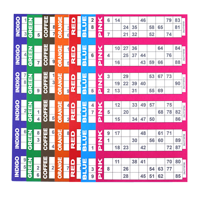 Carte de bingo 6 zones*9