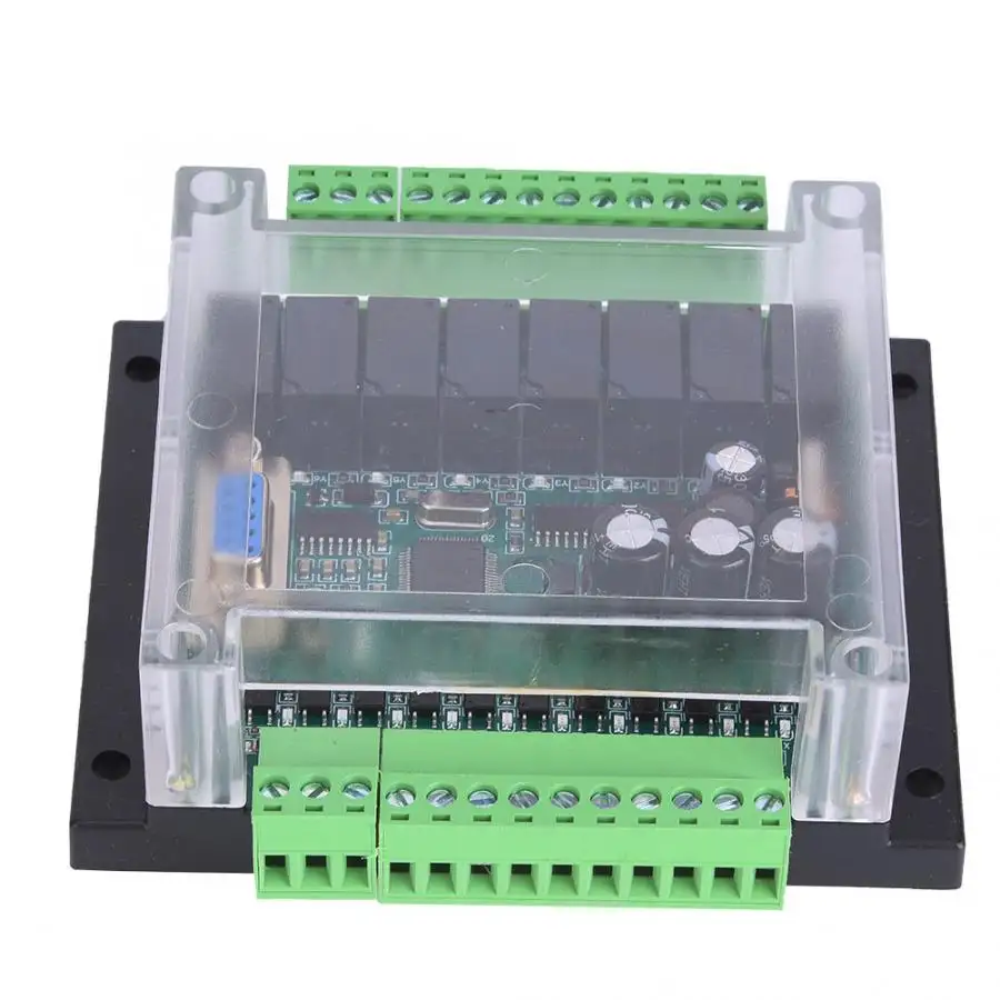Fx1n 20mr Plc Board Programmeerbare Controller Module Industriële Control Board Met Transparante Shell Dc 22V-28V