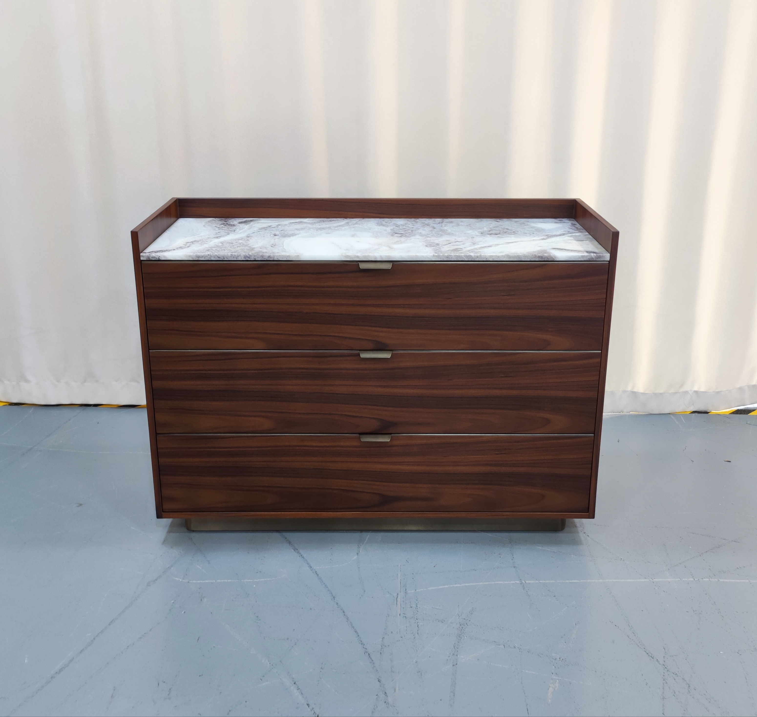 Natural Walnut Brown + White Marble