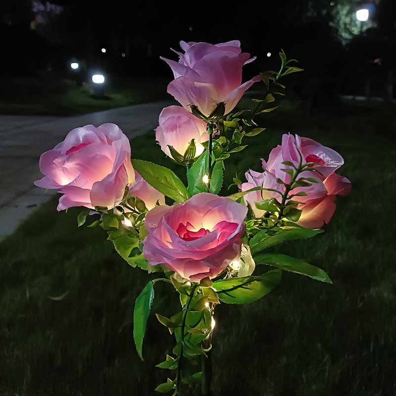 7 heads rose purple bag