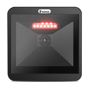 Eyoyo 2Dハンズフリー全方向QRバーコードリーダースーパーマーケットライブラリ用デスクトップバーコードスキャナー - Product Image 1