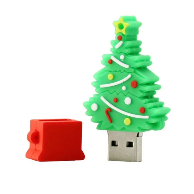 Memoria Usb de 1Gb-128Gb, árbol de Navidad con diseño de memoria Flash, muñeco de nieve, regalo de Navidad