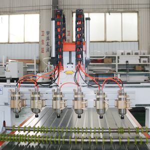 Máquina de enrutador CNC de madera 3D de 4 ejes rotativos de cabezales múltiples de China de alta eficiencia, enrutador CNC de carpintería de 6 cabezales - Product Image 3