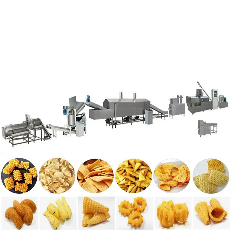 Máquina de aperitivos fritos expandidos, máquina para hacer crujientes de arroz, máquina para hacer tortillas Doritos