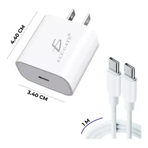 <strong>Kit</strong> of <strong>2</strong> 25w Fast Charge <strong>C</strong> Chargers with Cable Included