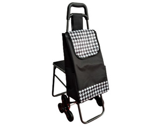 Sandalye küçük yük ağırlığı ile 6 tekerlekler ile alışveriş arabası yeni çelik boru tasarım özelleştirilmiş desen ucuz alüminyum ışık - Product Image 2