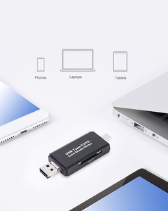 USB 2.0 Micro USB Combo per 2 Slot Per lettore di Schede di DEVIAZIONE STANDARD TF di Tipo C Universale 3 in1 OTG Tipo-C Card Reader per Smartphone PC - Product Image 5