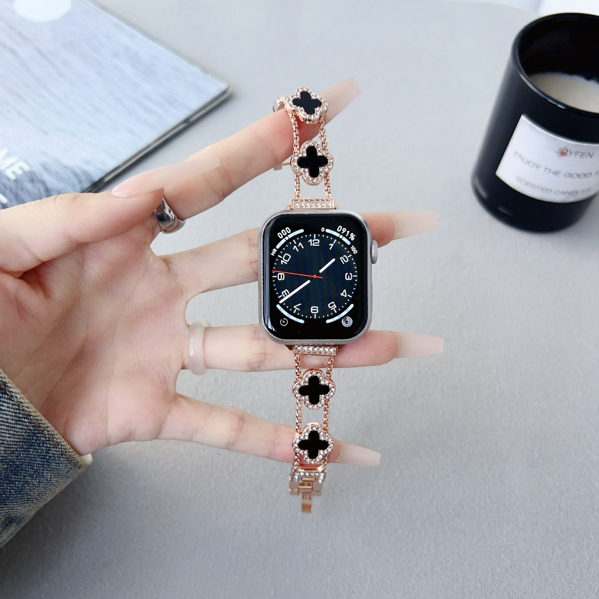 rose gold and black