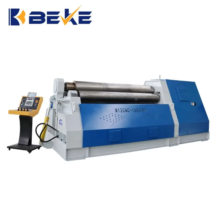 W12 CNC Hidráulica 4 Roller Steel Plate Rolling Bender Machine Máquina de rolamento hidráulico de 4 rolos dobra placa máquina