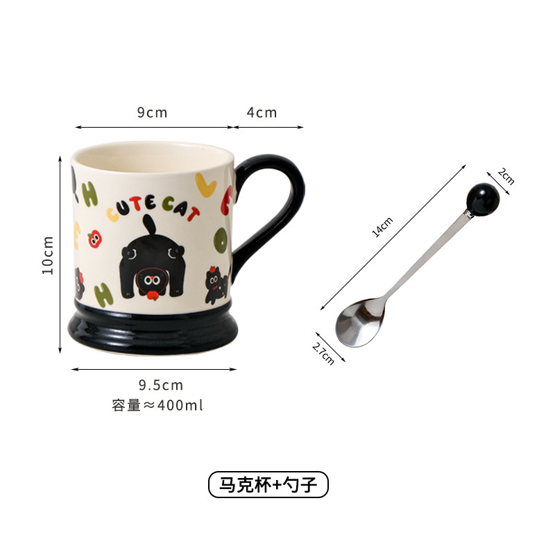 Naughty cat-color box spoon