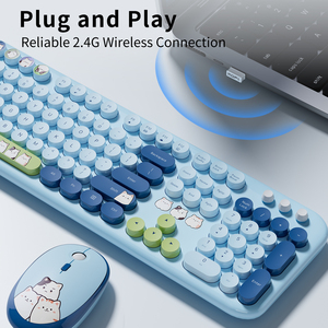 <strong>Customized</strong> Full-size 104 <strong>Keys</strong> 2.4G Silent Colorful Pink Wireless <strong>Keyboard</strong> Mouse Set Office PC <strong>Computer</strong> Typewriter Cute <strong>Keyboard</strong> - Product Image 6