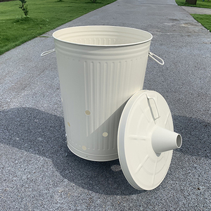 Fabricação 75 L Incinerador Galvanizado Ferro Metal Jardim Waste Fire <span class=keywords><strong>Bin</strong></span> Permanente Pressionando Tipo para Queimar Lixo Fogo Folhas
