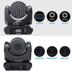 Büyük kepçe LM108 36x3w RGBW sahne Led ışık otomatik çalışan ses aktif DMX kontrolü ile hareketli kafa ışık