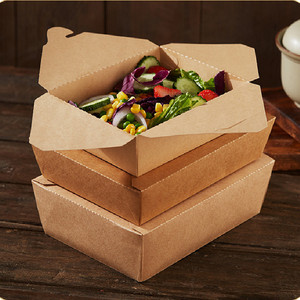 Yüksek kaliteli tek kullanımlık kağıt salata kutusu toptan kızarmış tavuk kutusu - Product Image 2