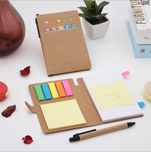 Personalizzato notebook sticky note di Auto-Adesivo colorato sticker bookmark notepad memo pad con penna set di stampa di marchio - Product Image 1
