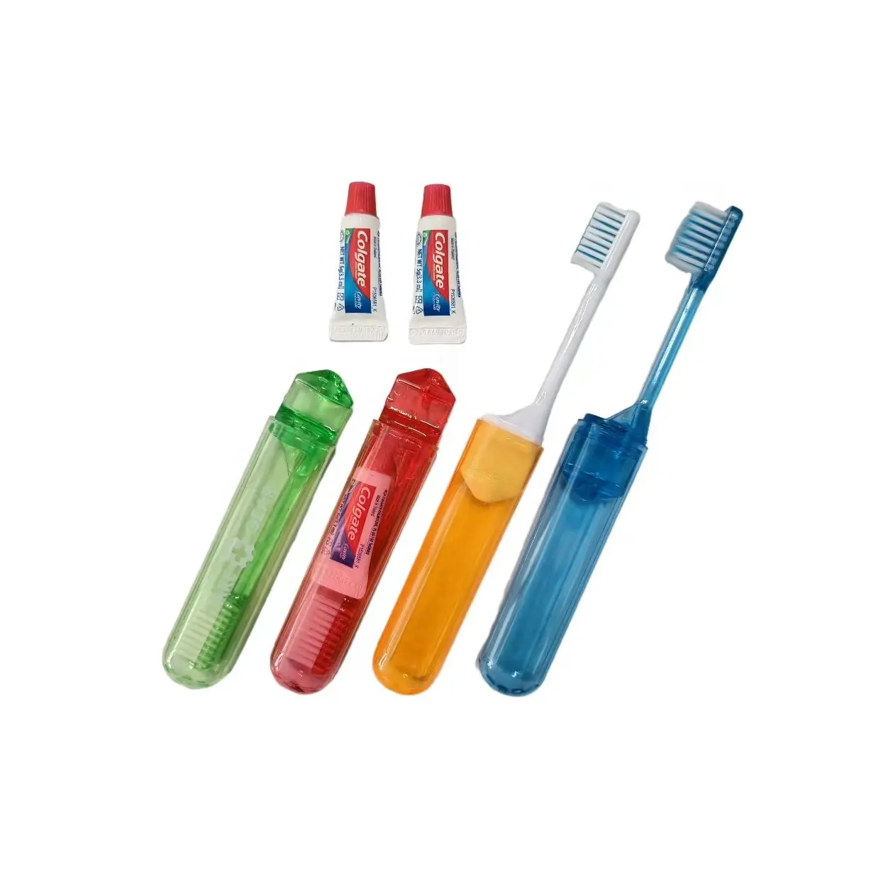 Toothbrush Toothpaste Travel Kit Foldable Toothbrush With Toothpaste Kit Hotel Airline Dental Kit