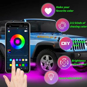Car Underglow Lights <strong>6</strong> Pcs Bluetooths Car Ambient Light With Dream Color Chasing APP Control Waterproof Underglow <strong>Led</strong> Light <strong>Kit</strong> - Product Image 4