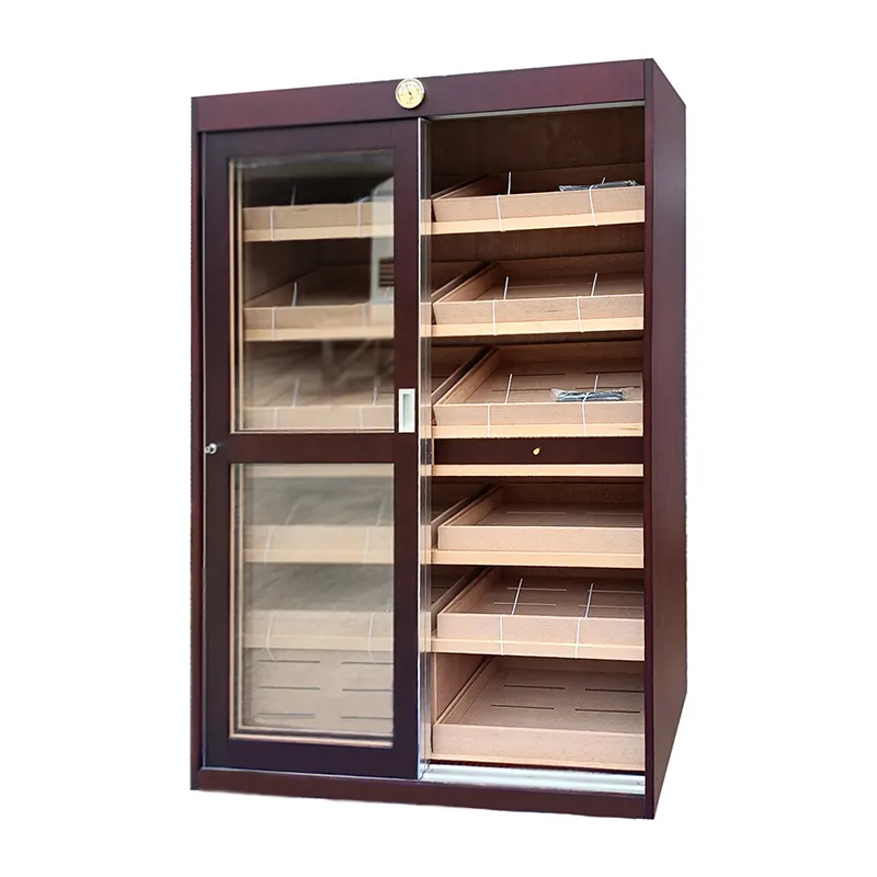 Nuovo Design personalizzato porta scorrevole sigaro Humidor Cabinet grande Humidor scatola sigari Cabinet per sigari Humidor