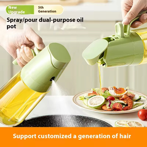 2 trong 1 nhà bếp nấu ăn Công cụ Silicone gốm dầu Mister thủy tinh phun dầu kiểm soá<span class=keywords><strong>t</strong></span> container giấm Dispenser dầu ô liu phun - Product Image 3