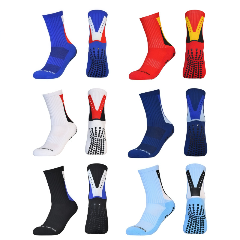 JQZT02 Chaussettes mi-mollet à pois