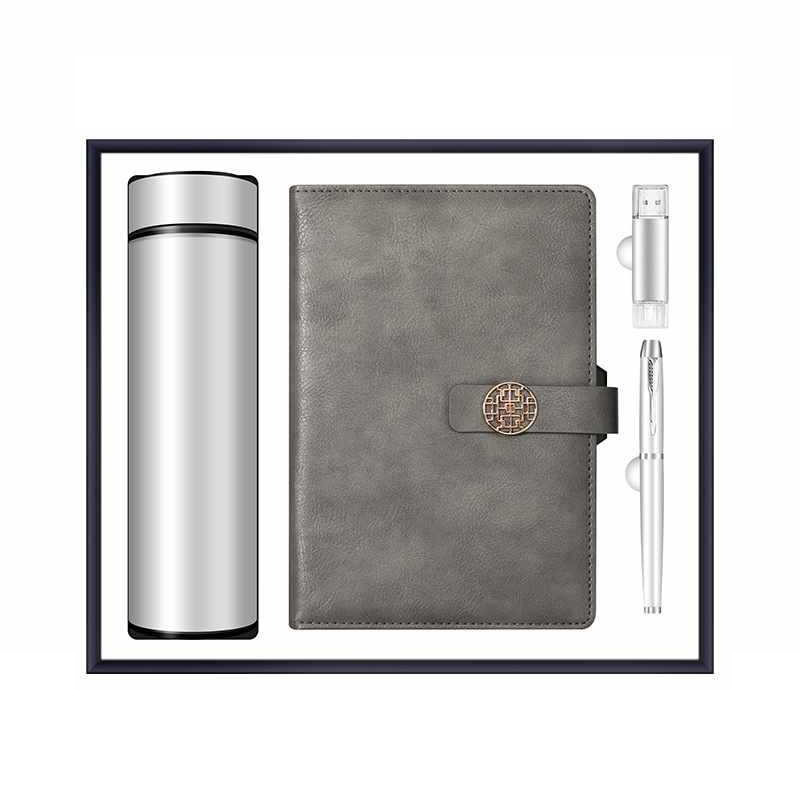 Argent-(flacon + cahier + stylo + USB)