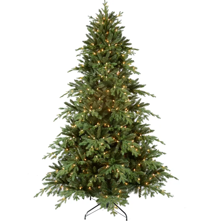 Luces transparentes preiluminadas, pino Artificial, árbol de Navidad, preiluminado, Blanco cálido