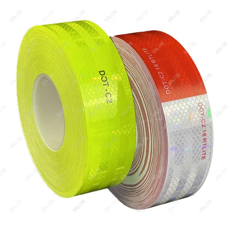 2 "x150ft Dot pre-niêm phong cạnh conspicuity phản xạ cinta reflectiva vật liệu phản chiếu Sticker