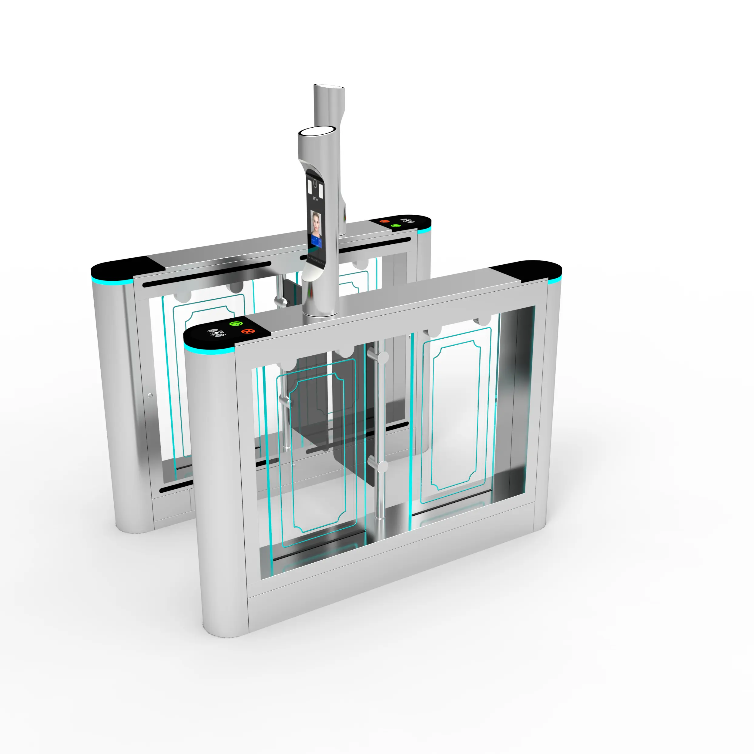 WKT Biometric Access Control System With Wiegand Face Recognition Turnstile Gate