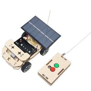 In legno solare senza fili telecomando auto modello kit di scienza esperimento giocattoli per bambini ragazzi circuito progetto di ingegneria - Product Image 5