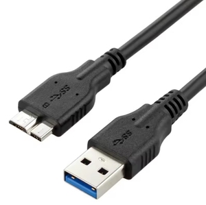 ขายส่งสีดํา USB3.0 AM ถึงข้อมูลขยายไมโครสาย USB 3.0 USB A ชายถึง MICRO B สาย USB สําหรับฮาร์ดดิสก์ไดรฟ์ - Product Image 1
