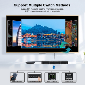 4K 60HZ HDMI Matrix Switch 4x4 4 en 4 Out HDMI 2,0 Matrix Switcher Splitter con SPDIF EDID Extractor IR Control HDCP 2,3 ARC