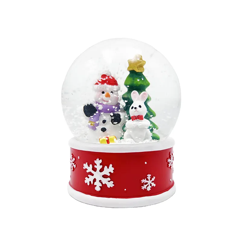 Globe d'eau de neige décor de table joyeux noël vacances globe de neige 2023 maison de noël beau bonhomme de neige décoration de la maison de noël