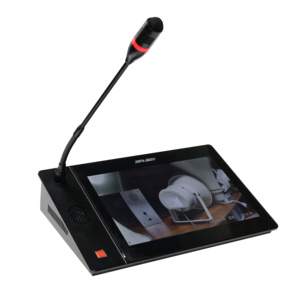 Intercom Video di rete IP Wireless con connettori XLR e di tipo C installati nell'ufficio del centro di comando supporta il funzionamento del Mouse - Product Image 3