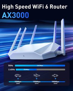 Wireless Internet WiFi router-AX3000 WiFi 6 router <strong>5GHz</strong>/2GHz with 6 <strong>Wi</strong>-<strong>Fi</strong> antennas can connect 105 devices Gigabit router IPV6 - Product Image 3
