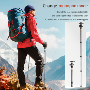 Qzsd Q6664 2-Trong-1 Chuyên Nghiệp Hợp Kim Nhôm <span class=keywords><strong>Tripod</strong></span> Xách Tay Kính Thiên Văn Máy Ảnh <span class=keywords><strong>Monopod</strong></span> Đứng Với Chất Lỏng Đầu - Product Image 6