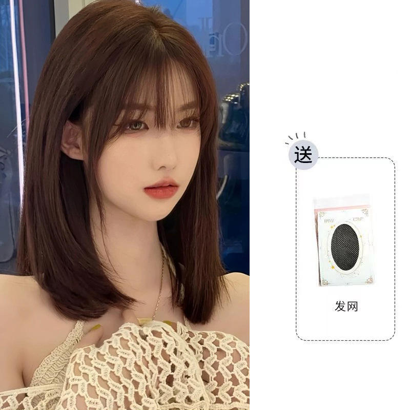 ตาข่ายคลุมผมสีน้ำตาลเย็น ขนาด 40 ซม.