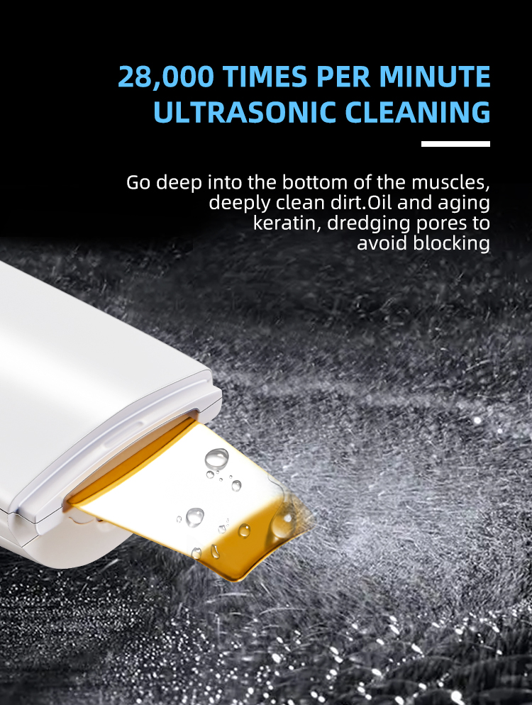 New Version 2021 Spray Wireless Charging Waterproof Ultrasonic Skin Scrubber