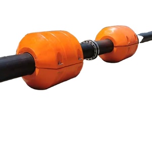 Flotadores naranjas pontón dragado lodo arena y piedra transporte UHMWPE tubería - Product Image 1