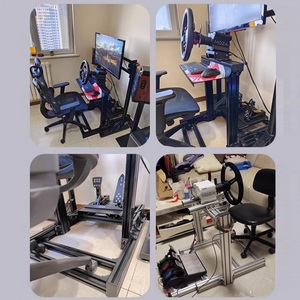 โครงอะลูมิเนียม 4080 4040 สำหรับประกอบเอง ชุดอุปกรณ์เล่นเกม Sim Rig ขนาดเล็ก พร้อมพวงมาลัยสำหรับจำลองการขับรถ รองรับพวงมาลัย Fanatec และ Speed Magic - Product Image 6