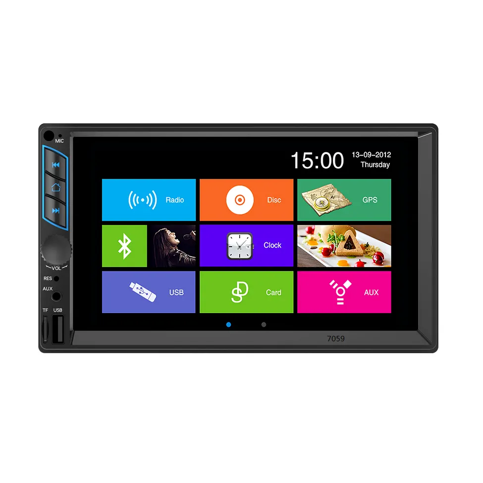 7 pouces écran tactile 2din autoradio lecteur mp5 avec bt FM SD USB AUX miroir lien double din autoradio avec caméra arrière