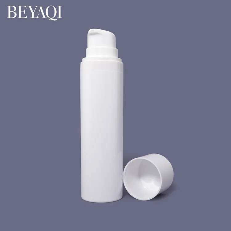 Bomba cosmética recargable respetuosa con el medio ambiente personalizada de alta calidad, botella de loción de suero para la piel, botella sin aire reemplazable para el cuidado de la piel